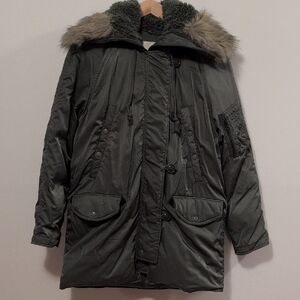 Ralph Lauren Denim & Supply Olive Faux Fur-Trimmed Parka. NWOT. Sz M